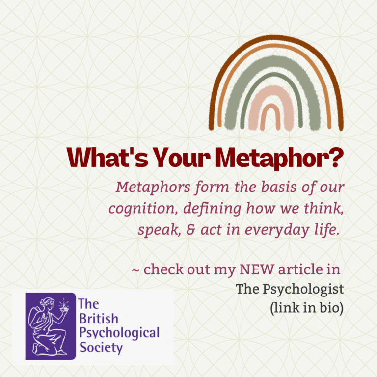 New article in The Psychologist: What’s Your Metaphor?