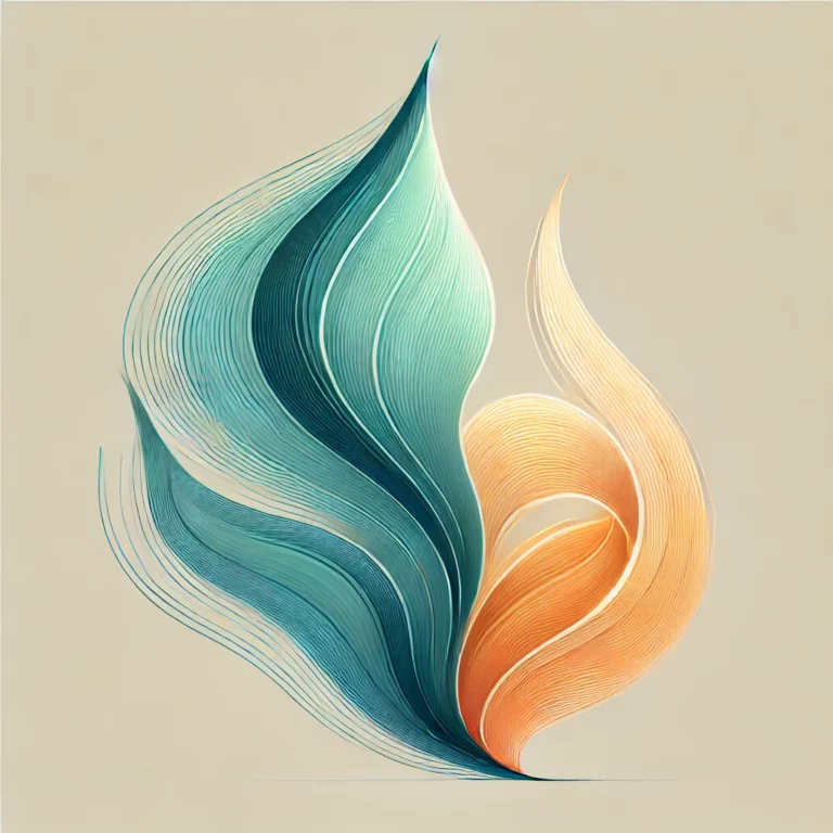 DALL·E 2024 12 02 14.42.24 A simple and beautiful abstract illustration symbolizing personal growth and resilience. The image features soft flowing lines and vibrant colors like