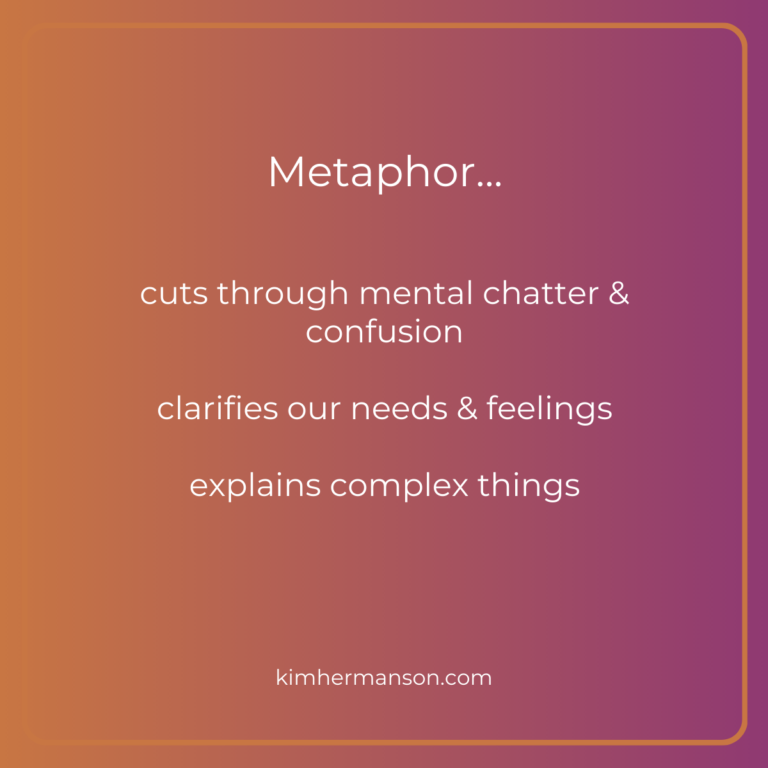 Metaphor cuts through mental confusion